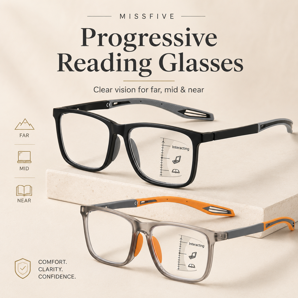 Progressive Reading Glasses