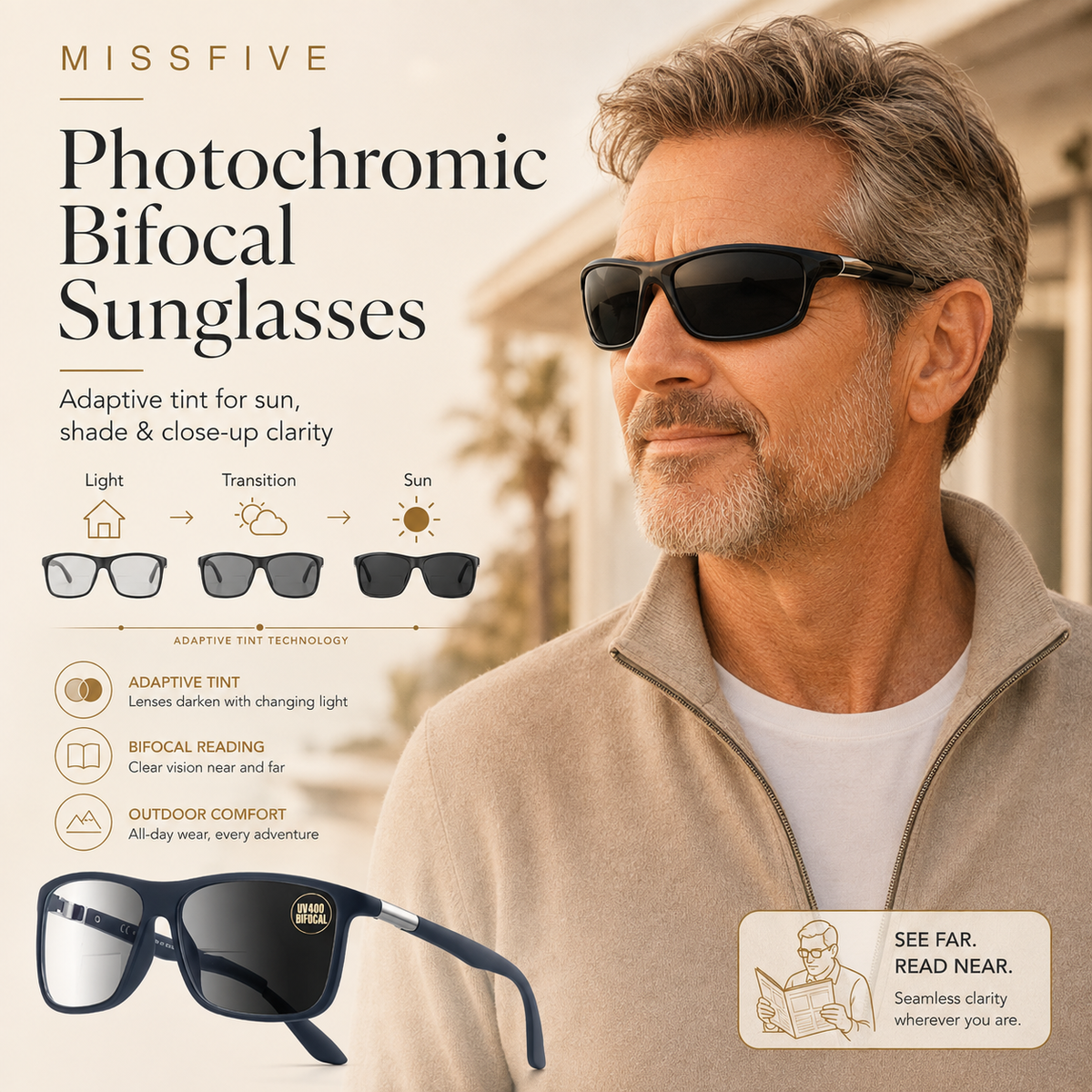 Photochromic Bifocal Readers