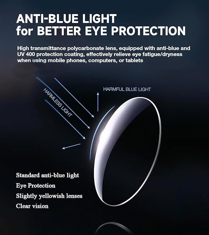 Missfive 2-Pack Mens Light Multifocus Progressive Reading Glasses Blue Light Blocking, Multifocal Spring Hinge Readers No-Line Quality Comfort Trifocal (Workspace For Near Range, Black)