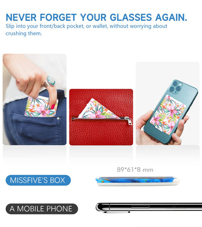 Missfive Ultra Thin Folding Reading Glasses Men Women, Foldable Portable Lightweight Pocket Readers w/ Flat Travel Case