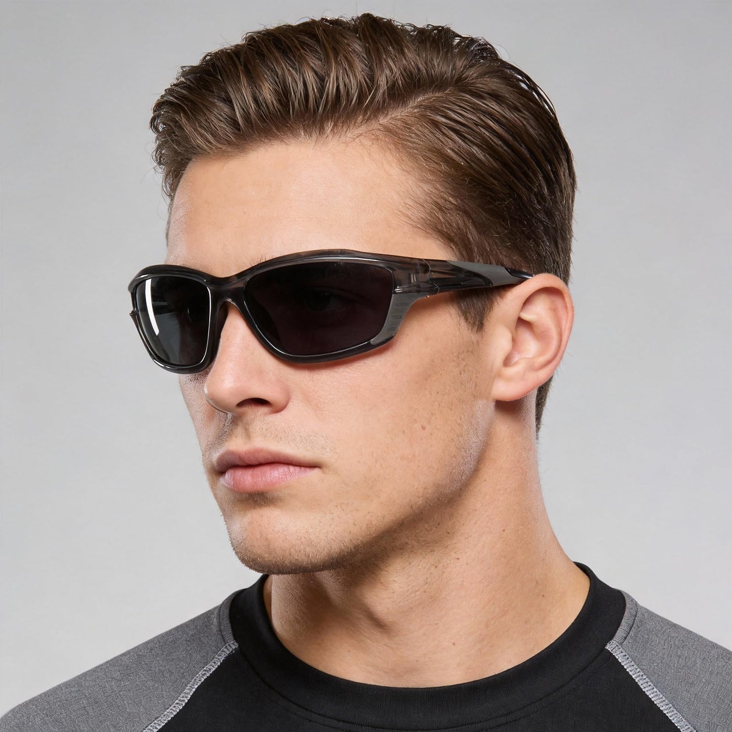 Missfive 2-Pack Mens Go-To Bifocal Sunglasses with Readers Built In, Resilient Temple Comfort-Fit Sport Wrap Around Frame & UV400 Protection, Driving & Reading Glasses for Outdoor