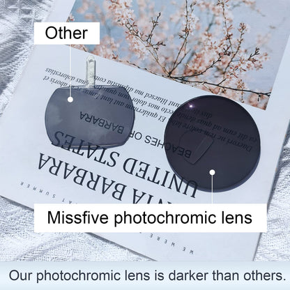 Missfive Photochromic Bifocal Reading Glasses Men Blue Light Protection, Designer Transition Retro Computer Readers Far and Near Dual-Use Lens Stylish Vintage Eyeglasses Matte Gray Eyewear