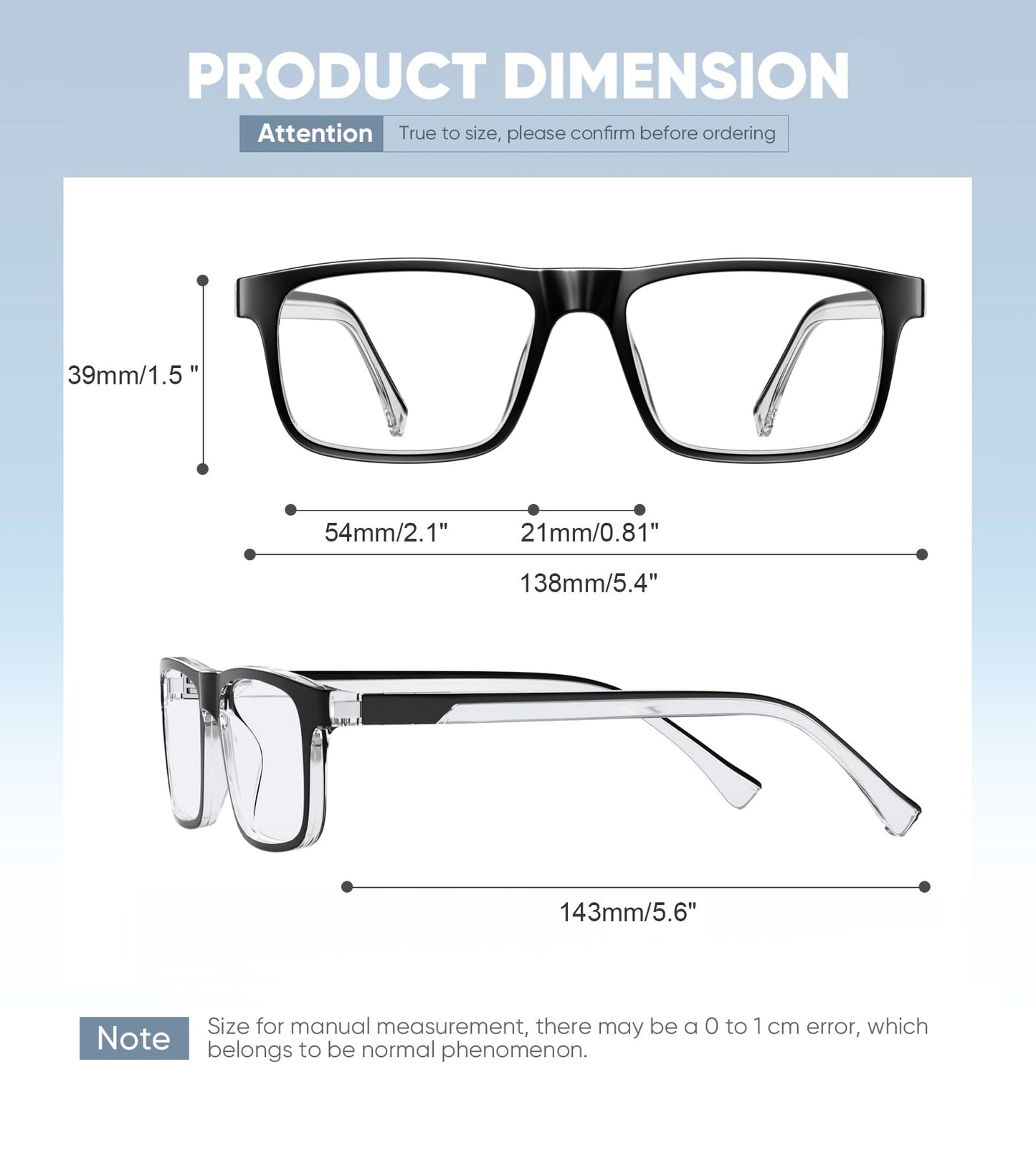 Missfive Premium Light Reading Glasses Blue Light Blocking for Men, Durable Spring Hinge Readers, Rectangular Computer Full Frame Eyeglasses Anti UV Eyewear( 4pcs)