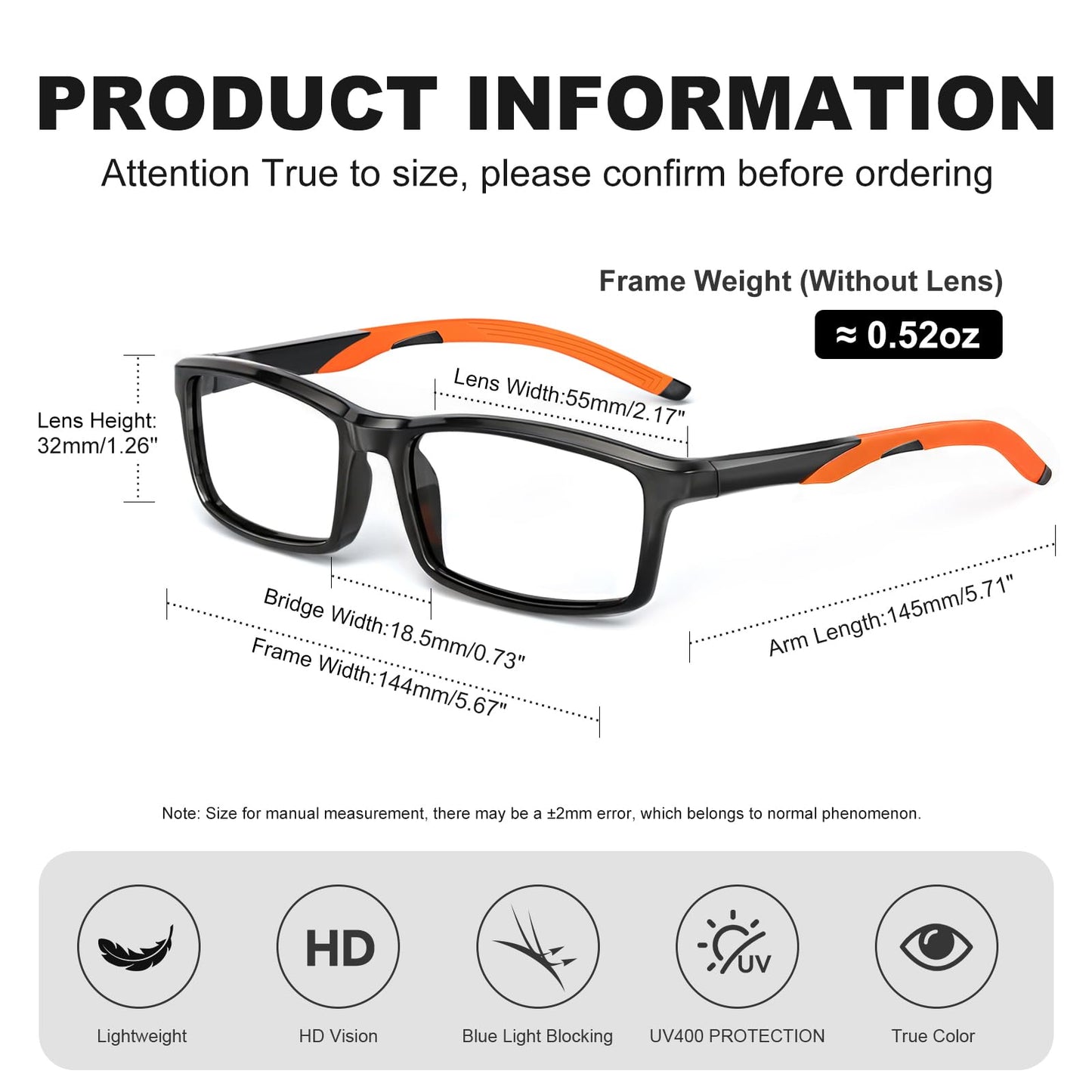 Missfive 2 Pack Sporty-Comfort Progressive Multifocus Reading Glasses Men, Super Flexible TR90 Frame with Anti-slip Rubber Tips, Anti-Blue Light Multifocal Computer Readers for Near Range